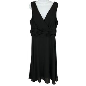 Ultra Dress New York Black Sleeveless‎ Midi Dress Womens 16W Career Party